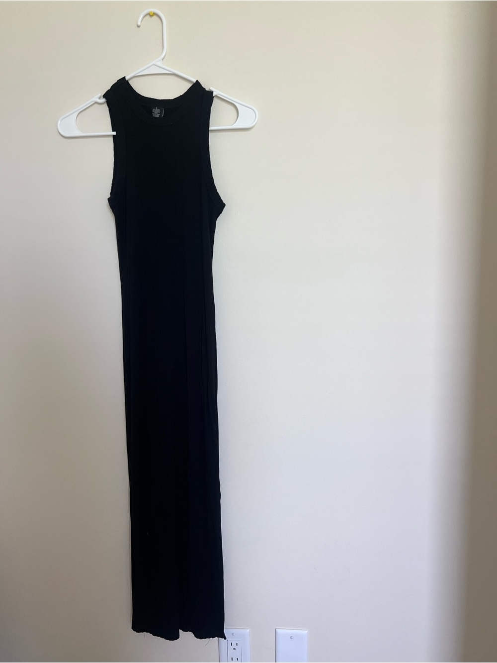Sleeveless Black Maxi Dress - Classic Ribbed Tank Style